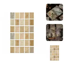 Lot de 30 papiers de journal réutilisables, style rétro, épais et naturel, pour les cadeaux et les cartes 