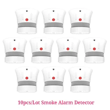 CPVan FSD001 10 шт./лот пожарный детектор дыма Сигнализация CE 5 лет Срок службы батареи EN14604 датчик дыма пожарная защита rookmelder