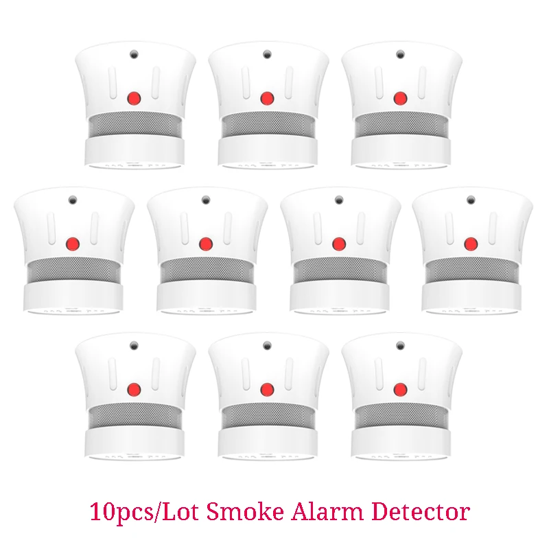 CPVan FSD001 10pcs/lot Fire Smoke Detector Smoke Alarm CE 5 Years Battery Life EN14604 Smoke Sensor Fire Protection rookmelder
