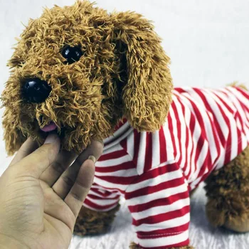 

Dog Clothes Cotton Soft Stripe Bottoming Shirt Thin Dog Vest Multiple Sizes Spring and Summer Polyester