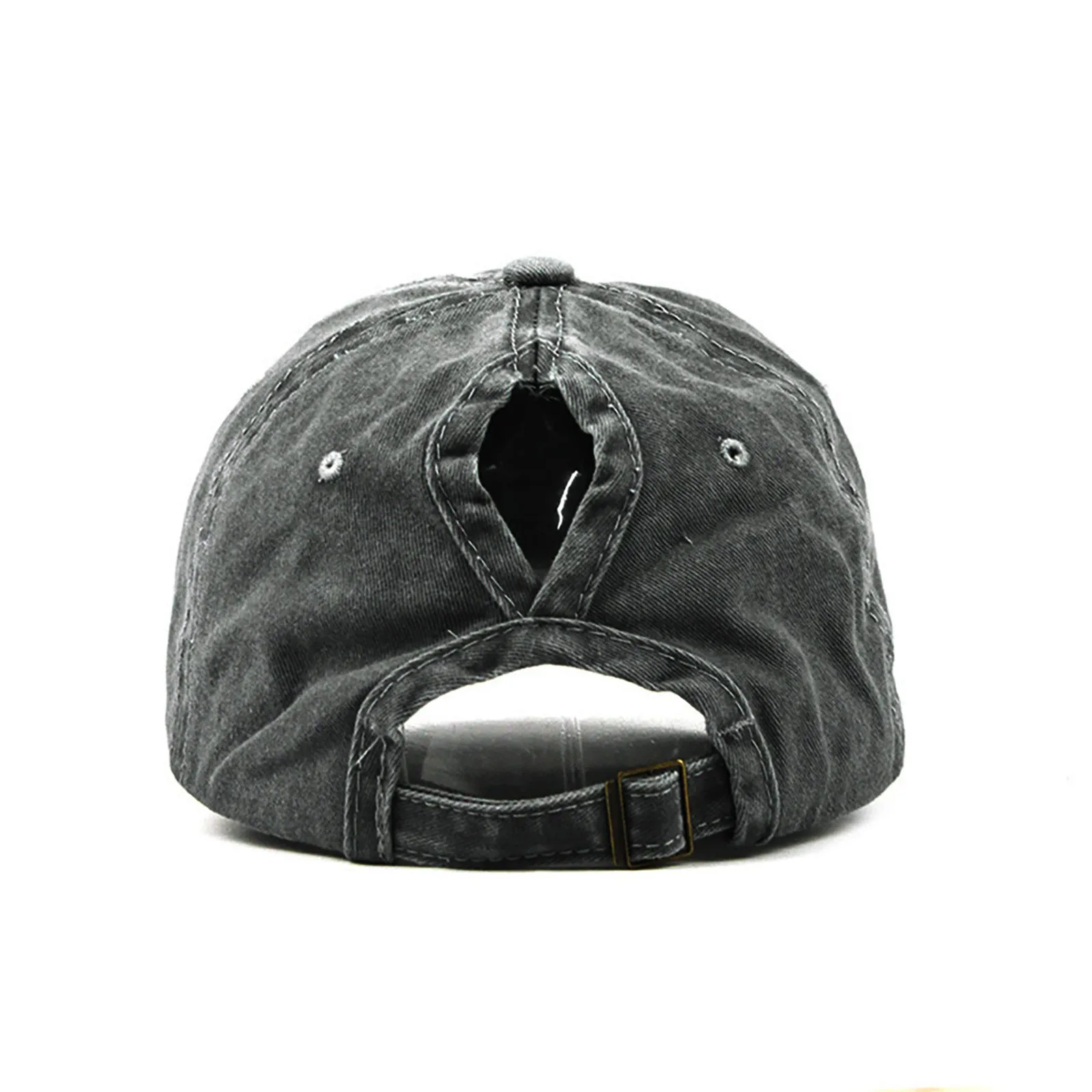 Women Ponytail Baseball Cap Hat Summer Cotton Long Hair Hat Golf Fishing Sports Outdoor Caps