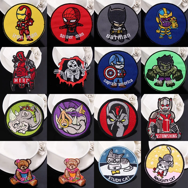 Pulaqi Diy аксессуары Marvel железные нашивки на одежду нашивки одежда вышитые нашивки Железный человек наклейка мультяшная нашивка полоса