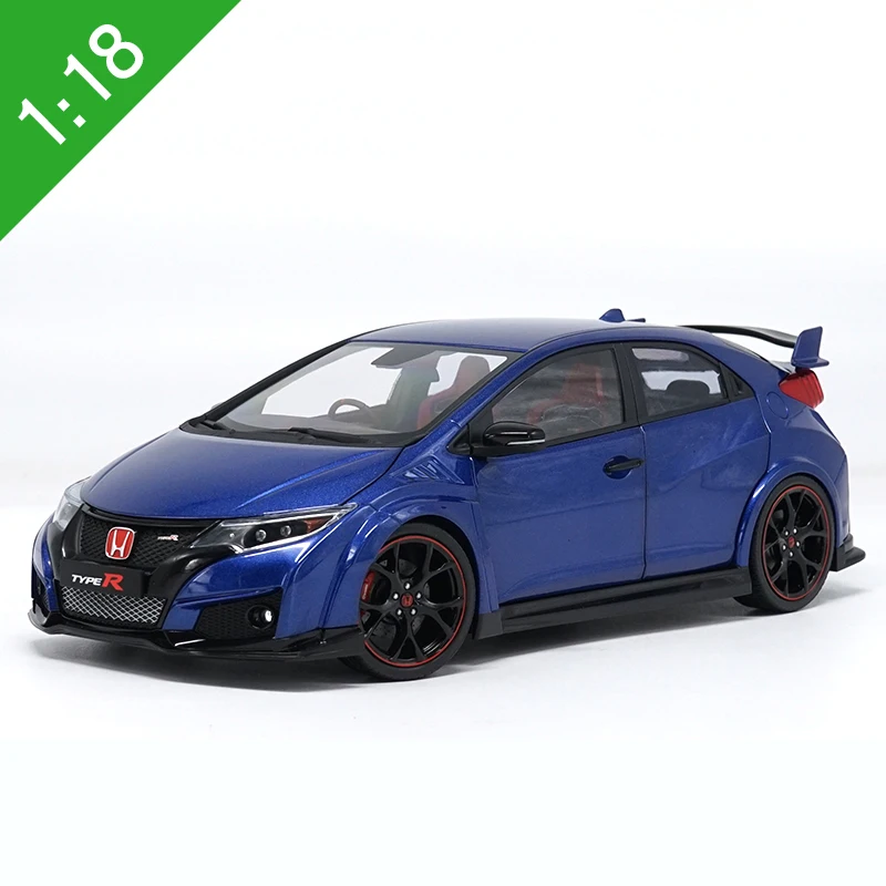 1:18 Honda Civic Тип R литье под давлением Модель автомобиля игрушки Металлическая Модель автомобиля оригинальная коробка - Цвет: Синий