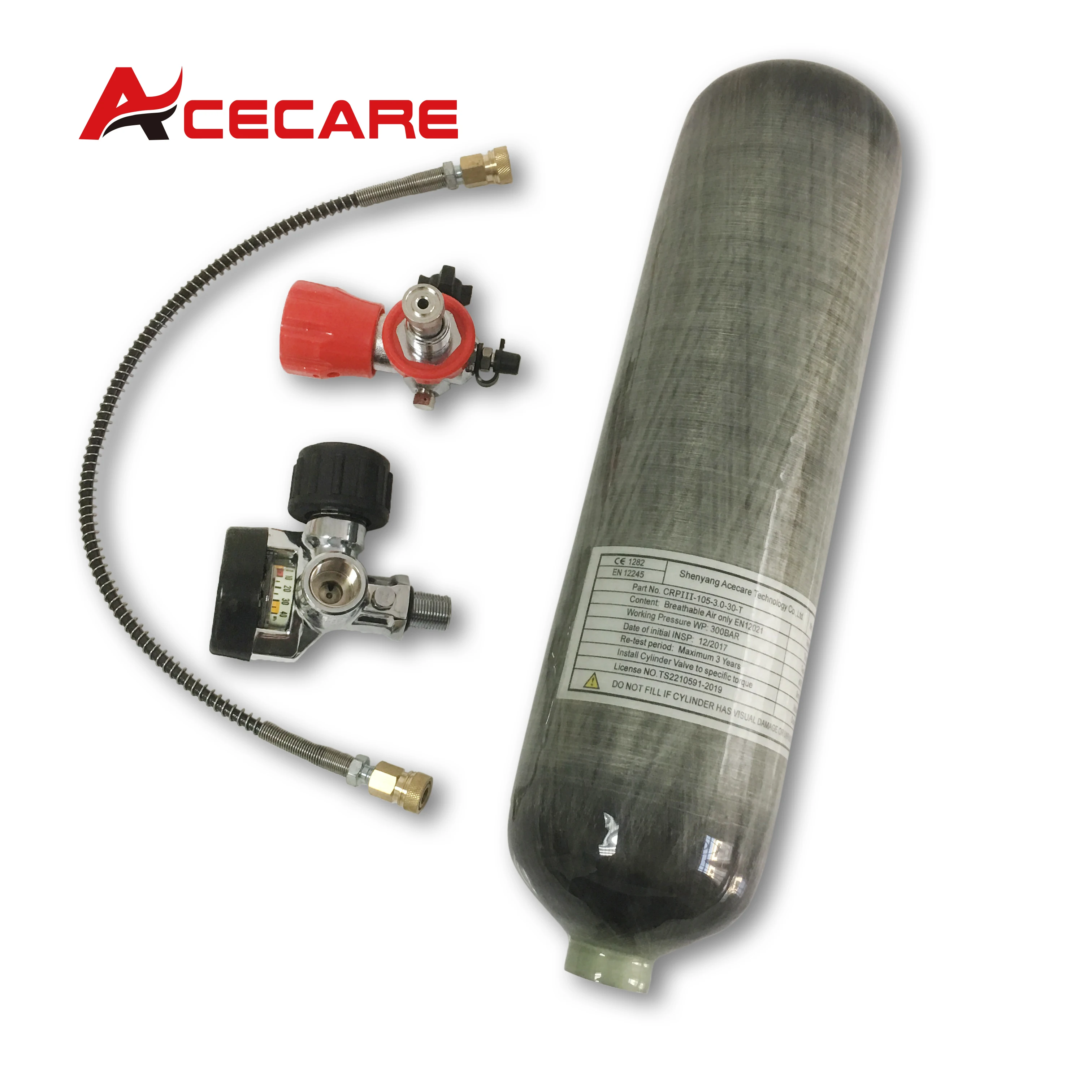 Acecare 3L 4500Psi высокое давление ВВС Кондор/страйкбол/Воздушный сжатый пистолет PCP винтовка/пейнтбол углеродного волокна танки с клапаном