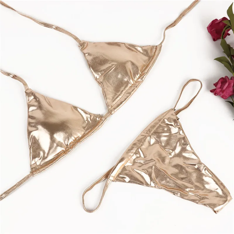 Buy Dropship Products Of Sexy Bikini Swimwear Women Gold Silver Bathing Suit Push Up Luxury