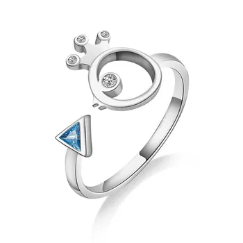 

NEW 100% 925 Sterling Silver Rings Retro Simple Ornate Crown Women Open Ring Original Design Jewelry Wedding Anniversary Gift