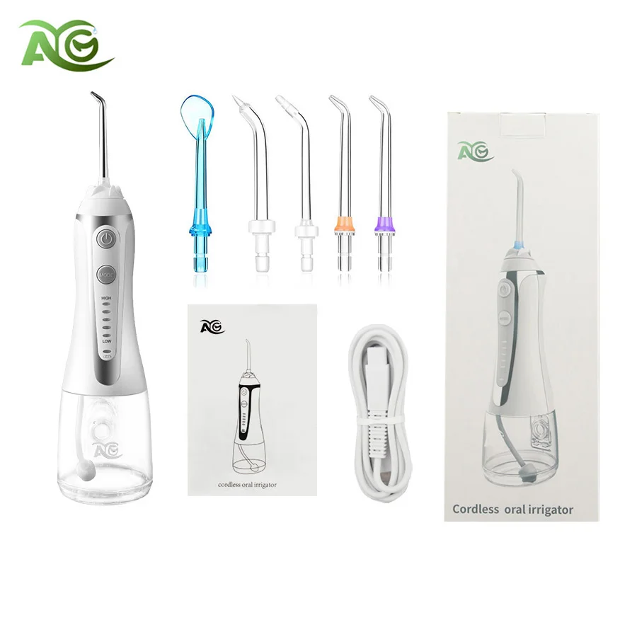 AG water flosser зубная струя воды 300 мл IPX7 водонепроницаемый очиститель зубов + 5
