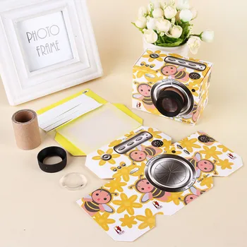 

Kids Cute Cartoon DIY Origami Camera Folded Paper Camera Model 3D Puzzle Paper Board Camera Model Handmade Paper Model Craft Toy