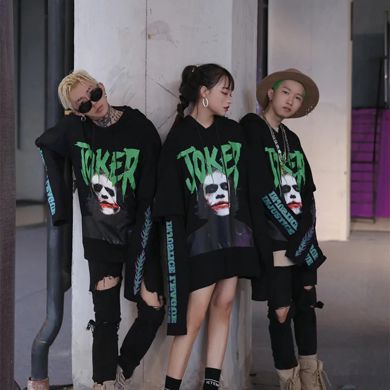 

2019 luxury brand hip hop hoodies stranger things sweatshirt men hoodie Halloween long coat women streetwear horrifying