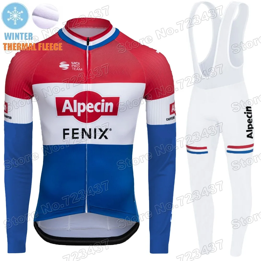2022 Alpecin Fenix комплект велосипедных Джерси Нидерланды зимняя велосипедная одежда