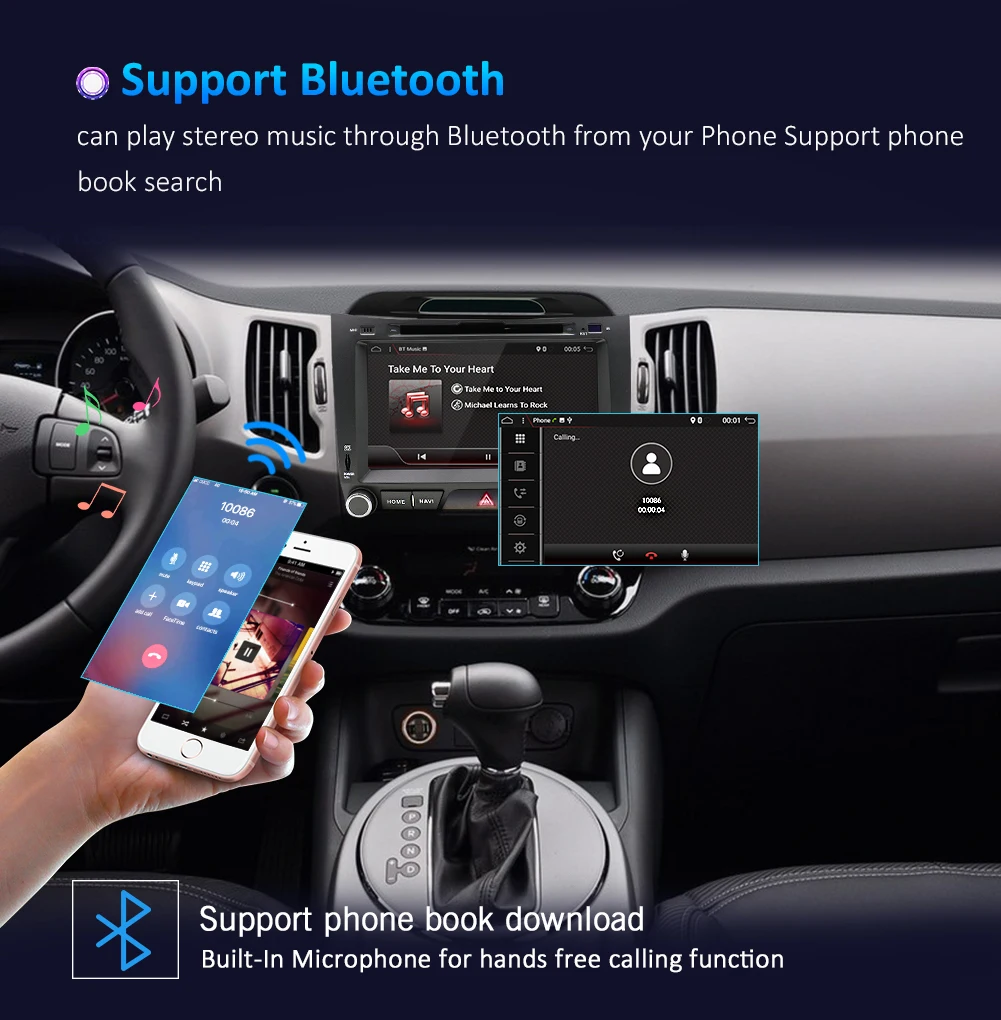 Discount Car Android 9.0 2 din car multimedia player car dvd for KIA sportage 2011 2012 2013 2014 2015 headunit gps navigation Radio 8