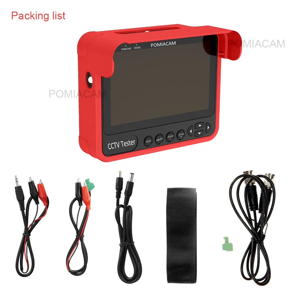 DT-V70 HD 5MP TVI AHD CVI CVBS Analog Automatic Adaptation CCTV Support Wrist Tester Portable 4.3 Inch CCTV Tester Monitor ipc5200c 4k ip cctv tester 8mp ahd cvi tvi sdi analog camera testing h 265 portable cctv monitor with hdmi vga in output tdr poe