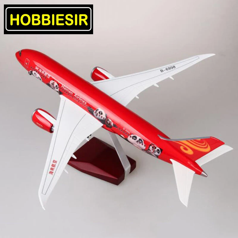 43 см 1/130 Boeing B787 Самолет Китай Hainan авиакомпания Игрушечная модель самолета W свет& колесо литье под давлением пластиковые смолы коллекция самолетиков