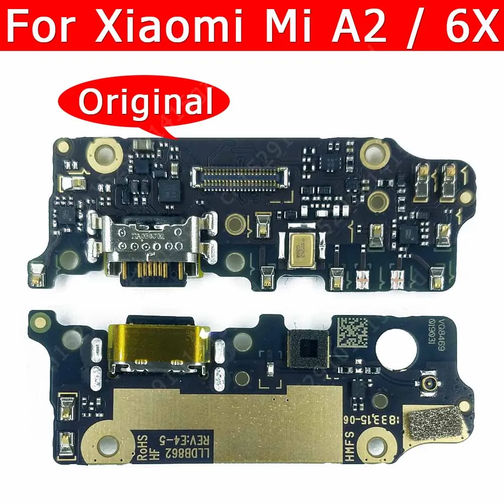 Оригинальная USB плата для зарядки Xiaomi Mi A2 6X MiA2 Mi6X разъем зарядного порта мобильный