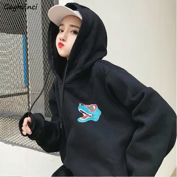 

Hoodies Women Korean Style Cartoon Printed High Quality Soft Funny Streetwear Loose Ulzzang Harajuku Womens Sweatshirts Chic New