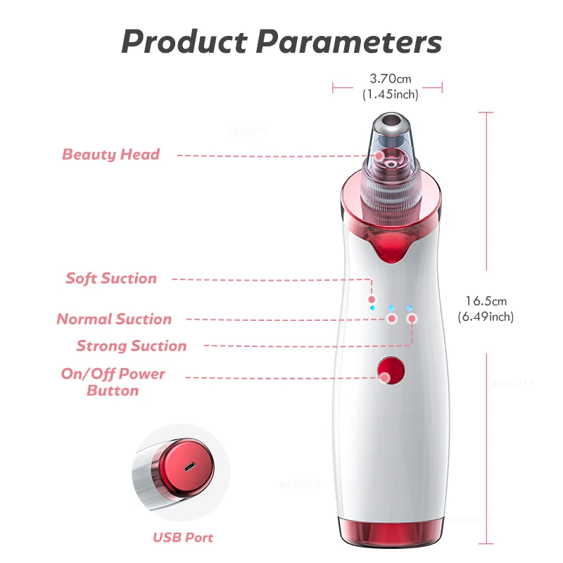 Blackhead Remover Face Deep Nose Cleaner T Zone Pore Acne Pimple Removal Vacuum Suction Facial Diamond Beauty Clean Skin Tool-1