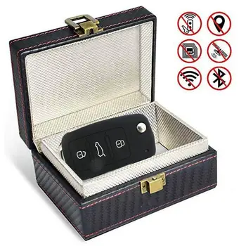

Car Key Faraday Fob Box Cage Anti Theft Car Keyless Signal Blocker Security For RFID Faraday Key Fob Protector Prevent Key Fob