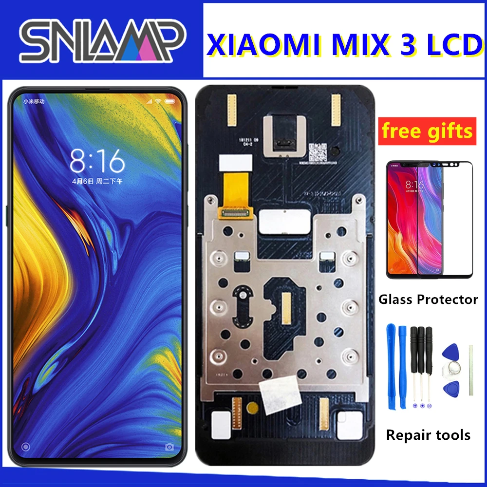 Оригинальный Amoled ЖК-дисплей для XIAOMI MIX 3 дисплей сенсорный экран дигитайзер в