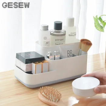 

GESEW Bathroom Organizer Box Large Capacity Partition Storage Box Makeup Display Case Bathroom Accessories Sets Bath Organizer