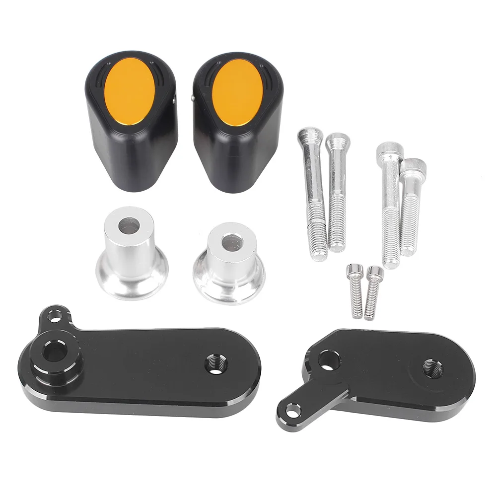CNC мотоциклетная рама ползунок Краш Pad протектор для Kawasaki Ninja ZX6R 2009-2011 алюминиевый сплав и АБС пластик - Цвет: Золотой