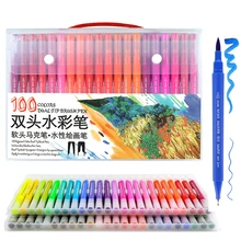 Маркеры для рисования кисти и карандаши для рисования акварелью с двумя кончиками кисть маркер ручка для окрашивания стационарные товары для рукоделия