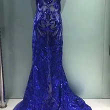 Свадебная африканская кружевная ткань с блестками высокого качества нигерийская кружевная ткань с блестками блестящая ткань H-1901031