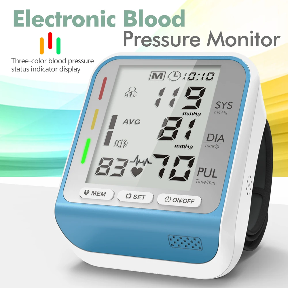 Yongrow New LED Wrist Blood Pressure Monitor Rechargeable English/Russian  Voice Broadcast Sphygmomanometer Tonometer BP Monitor - AliExpress