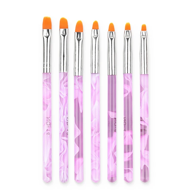 Nail Art Brush Acrylic Nail Polish Brush Kit UV Gel Nail Polish Paint Brushes Drawing Nail Pen Manicure Clean Brush Tools smt244
