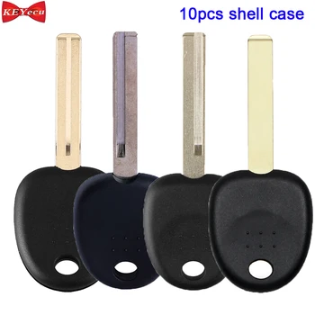 

KEYECU 10pcs for Hyundai Accent Azera Genesis Sonata Veloster i25 for Kia Borrego Transponder Key Shell Case Fob
