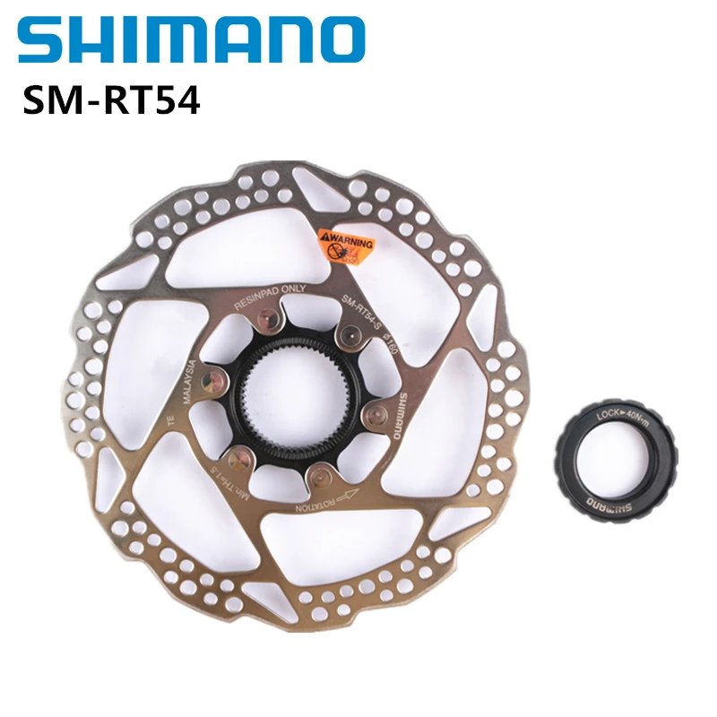 SHIMANO Rotor de freno de disco SM RT54 RT64 RT53 RT30 RT10 EM600, cerradura central para bicicletas de montaña, disco XT MTB| shimano disc brake rotor|center rotor - AliExpress