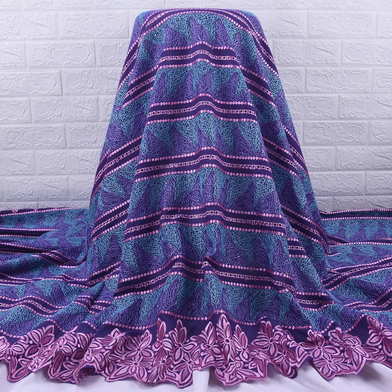 Zhenguiru Purple High Quality Swiss Lace Fabric In Switzerland Pretty African Embroidered Nigerian For Party A2017 | Дом и сад