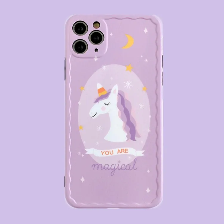 

Luxury summer Starry sky moon unicorn Phone case For iPhone 11 Pro Max case Cute cover for iPhone XS XR X 7 8 Plus 7Plus SE Case