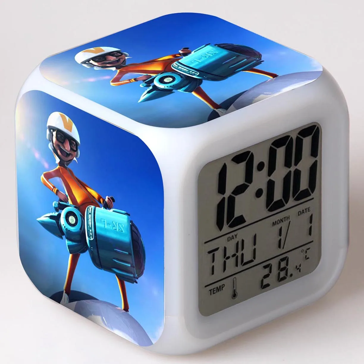 24 Миньоны мультяшный будильник детские игрушки Led reloj будильник, цифровой Электронные часы с будильником Пробуждение свет стол reveil wekker - Color: 24