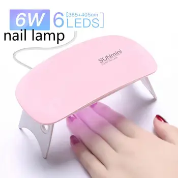 

6W Nail Art Lamp UV Strip Line White Pink Mouse Light LED Light Mini Portable Nail Dryer Nail Art Tools