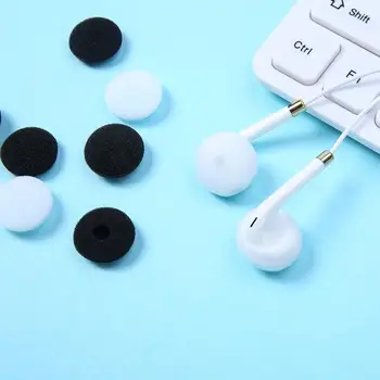 

Earphone Accessories Microphone Headset Windshield Sponge Foam Black Flat Head For Xiaomi Earphones Dropshipping