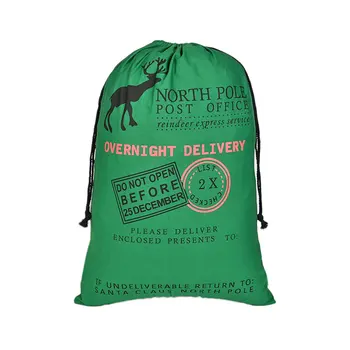 

Christmas Gift Drawstring Bag Sack Santa Claus Deer Gunnysack Creative