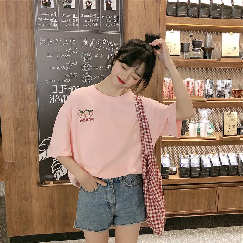 Хлопковая футболка Vogue, женская футболка Harajuku, короткий рукав, Ulzzang, футболка, топ, тройники, Женская винтажная одежда, размер, вышивка