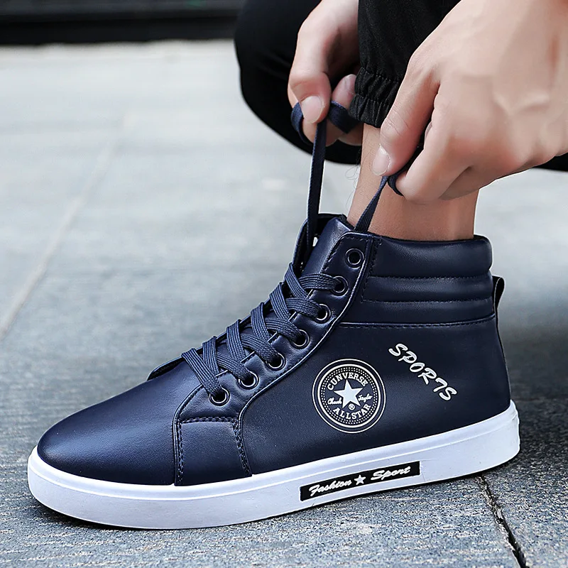 

2019 New Style Autumn MEN'S SHOES Trendy Shoes Men High State Casual Shoe Korean-style Trend Versatile BOY'S High-top Board Shoe
