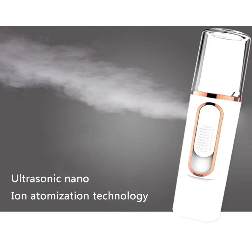 Mini USB Nano Facial Steamer Sprayer Mister Face Spa Hydrating Moisturizing Skin Care Handy Rechargeable Portable Travel