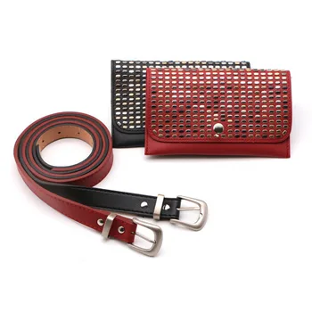 

Retro Rivet Fanny Pack Women Vintage waist bag Leather Messenger Bag Crossbody Bags Chest Bags fanny pack marsupio donna pochete