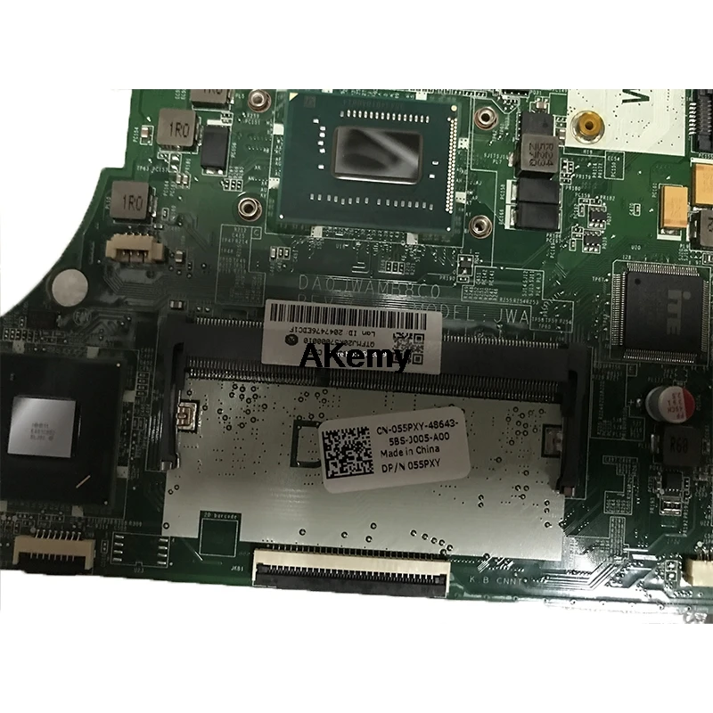 CN-0HVGDC модель HVGDC: JWA для DELL VOSTRO 5560 материнская плата для ноутбука DA0JWAMB8C1 REV: C I3-3110M материнская плата для ноутбука