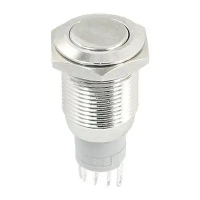 

AC250 3A High Flat Head SPDT 16mm Thread Latching Metal Push Button Switch