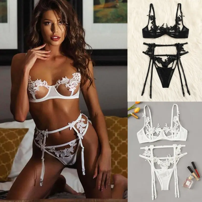 

Fashion In New Women's Lingerie Babydoll Underwear Sleepwear Nightwear Bra Set G-string Panties