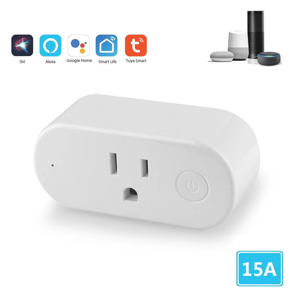 США мини Smart Plug розетка работает с Amazon Alexa Google Home IFTTT, не требуется концентратор, Wi-Fi включен пульт дистанционного управления