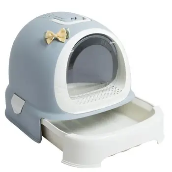 

Fully Enclosed Odor-proof Cat Sandpot, Automatic Oversize Dung Meika, Sand-leak-proof Single-layer Drawer Type Cat Toilet