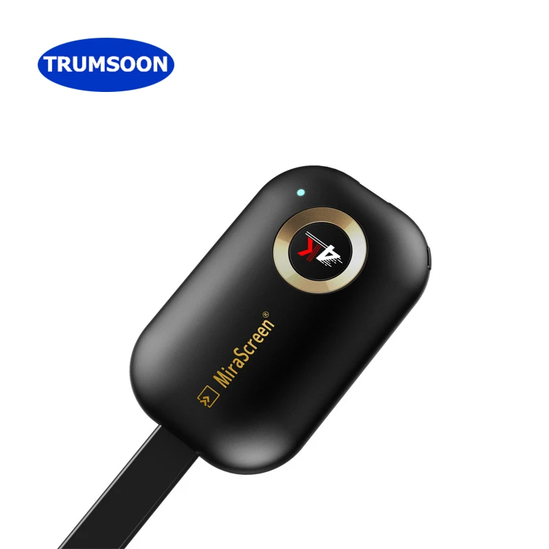 

TRUMSOON Mirascreen TV Stick HDMI Dongle EZcast 4K Wireless WiFi Display Receiver Anycast Miracast for Android iOS Phones to TV