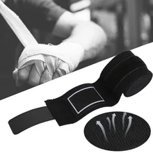 1Pair black Elastic Boxing Fixing Belt Sanda Muay Thai Handwraps Wrist Bandage Sport Cotton Strap Sweatabsorbent Protective Gear