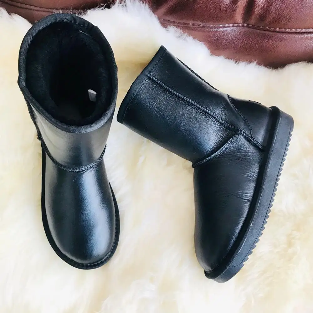 Женские сапоги из натуральной овечьей кожи до середины икры|sheepskin boots|sheepskin boots