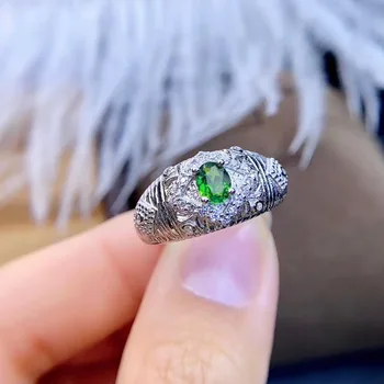 

Diopside ring Natural And Real Diopside Ring Wedding Engagement Rings for Women 925 sterling silver Ring