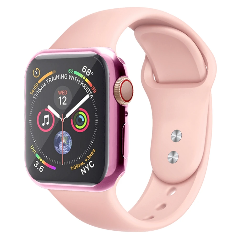 Мягкий защитный чехол из ТПУ для Apple Watch 4 40 мм 44 мм прозрачный чехол с полной защитой 360 градусов ремешок для iwatch Series 4